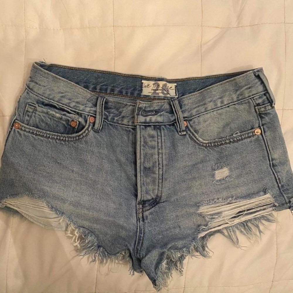 Free People x We The Free Loving Good Vibrations Denim Shorts